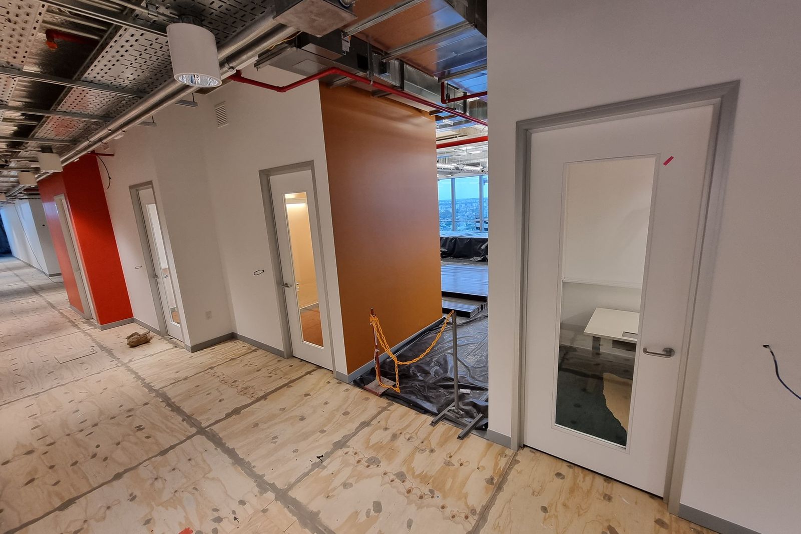 Corporate interior: custom joinery, doors and profiles produced for the Facebook offices.