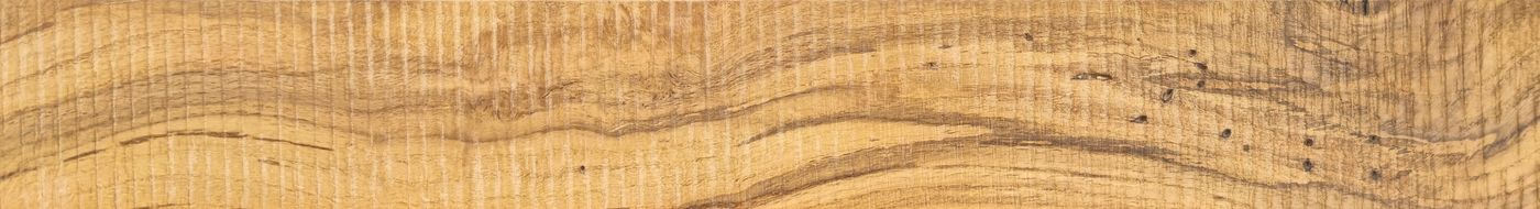 Section of a multilayer board: fine wood wear layer over a cross-laid core.